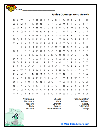 Their Eyes Were Watching God by Zora Neale Hurston Word Searches