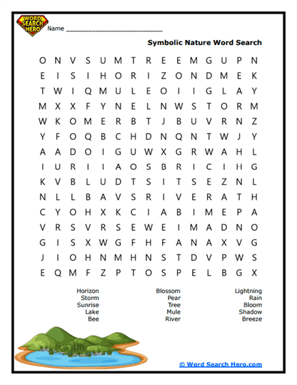 Nature Speaks Word Search